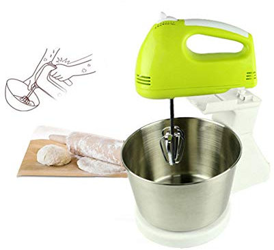 POOPFIY Batidora eléctrica Profesional Batidor de Mano Ligero de 7 velocidades para Cocina Batidora de Mano Desmontable Batidor de Huevo Mezcla de Soporte de Verduras,Verde
