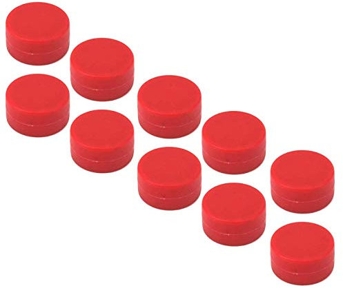Neodym Magnet Scheiben Gummiert - Pinnwand Magnetscheiben - Wasserfest 12x6mm 3,5KG Stark - Gummi Magnete für den Außenbereich Wasserdicht - Scheibenmagnet Whiteboard Magnettafel [10 Stück] (Rot)