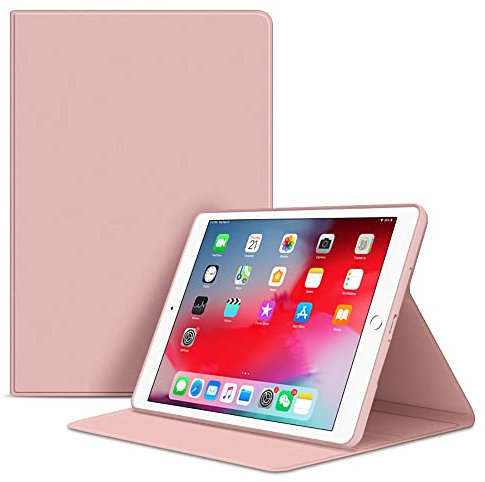 VAGHVEO Funda para iPad 10,2 Pulgadas 2021/2020/2019 (9ª/8ª/7ª Generación), iPad Air 10.5 (3ª Gen)/ Pro 10,5 2017 Carcasa Case Cover, Flexible Suave TPU Cubierta Trasera Protectora, Rosa