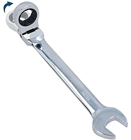 AB Tools 11/16” AF SAE Imperial Flexible Flexi Head Ratchet Spanner Combination Wrench
