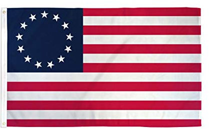 AZ FLAG - Bandera Estados Unidos 13 Estrellas Betsy Ross - 90x60 cm - Bandera Americana 100% Poliéster con Ojales de Metal Integrados - 50g - Colores Vivos Y Resistente A La Decoloración