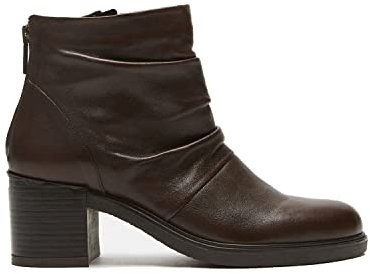 BATA tronchetti in pelle con tacco largo