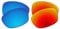 EZReplace Lentes de repuesto compatibles con gafas de sol Arnette La Pistola AN4179-66 mm (lentes polarizadas), se adapta al marco Arnette La Pistola (azul hielo + rojo fuego), Azul hielo y rojo