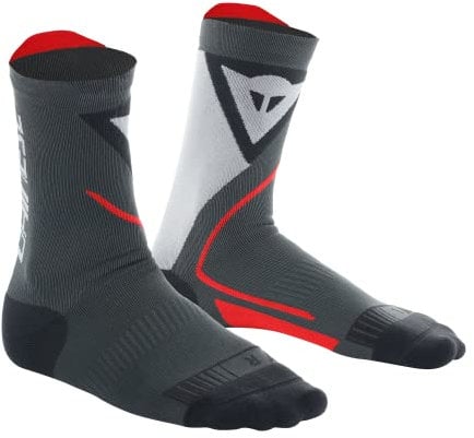 Dainese Thermo Mid Socks, Motorrad Thermo Socken Kurz Winter, für Damen und Herren, Schwarz/Rot, EU 42-44