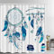 Batmerry Traumfänger Ornamente Federn Dekor Duschvorhang, Perlen Indianer Badezimmer Dekor Polyesterfaser Kunststoff Ringe Schnelltrocknend Wasserdicht für Badewannen/Badezimmer, 183 x 183 cm