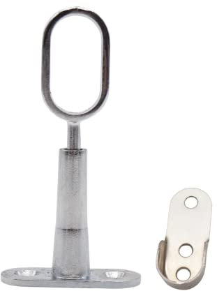DOJA Barcelona | Oval Wandhalterung+Deckenmontage | Haken für Kleiderstange Schrank 30,5x15,5mm | Pack 4+4 | Decken-Montage+Wandhalterung Garderobenstange | Kleiderstange Decke Halterung Ovalrohr