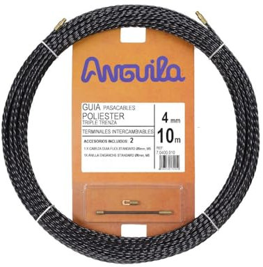 Guia Pasacables Anguila 70400010MAX 4mmTriple Trenzado.10mt Negra