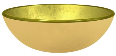 vidaXL Waschbecken Hartglas 35x12 cm Golden
