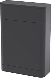 nuie PMP1441 Parade Modern Bathroom Floor Standing WC Toilet Unit (Concealed Cistern and Pan Not Included), 550mm, Satin Anthracite