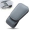 BILIONE Magnetic Leather Sunglass Holder, Eyeglass Hanger Clip for Car Sun Visor, Suitable for Different Size Eyeglasses (Gray)