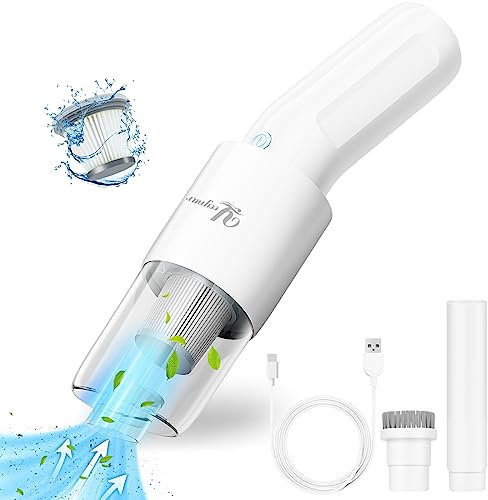 Yeegnar Handstaubsauger, 9000Pa 130W Staubsauger Tragbarer Staubsauger 11.1V Autostaubsauger 6000mAh USB Wiederaufladbarer Handstaubsauger Dust Buster Kabellos für Tierhaare, Haus,Auto,Sofa Weiß