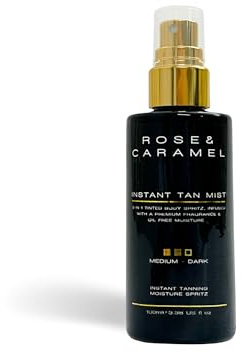 Rose & Caramel Skinstant Instant Tanning Spray, Bronzed, Wash Off, Hydrating One Day Tan