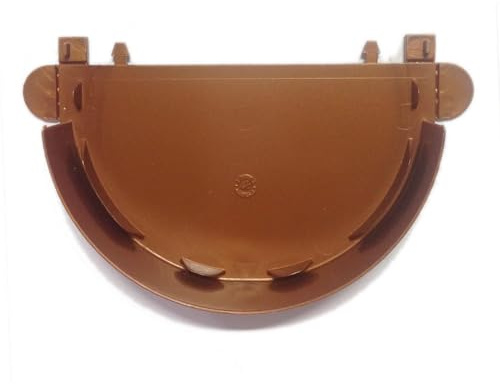 TESTATA CHIUSURA TERMINARE PER GRONDAIA GRONDA IN PVC COLORE RAME DAKOTA 125 mm