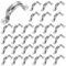 100pcs 50mm/2” U-Shaped 304 SS Pipe Saddle Clips for Water & Gas Pipes