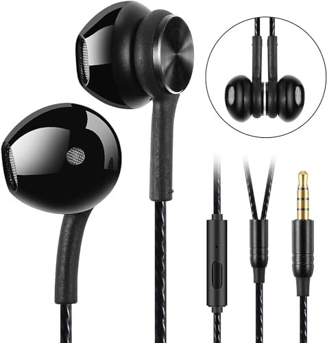 GUUVOR Earphones, Headphones In Ear Wired Earbuds with HD Microphone, Noise Isolating & High Definition, 3.5mm Jack headphones for iPhone, iPad, Smartphone, MP3 Players etc.