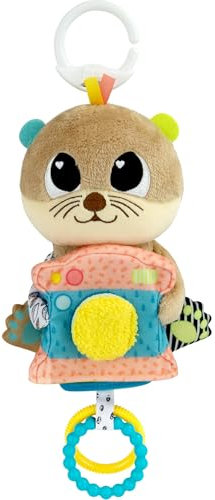 LAMAZE Arty Says Cheese - Clip and Go Spielzeug für den Kinderwagen - Sensorik für Babys - Frühes Lernspielzeug 0-6 Monate - Fachmännisches Spielzeug für Neugeborene - Geschenke zur Babyparty