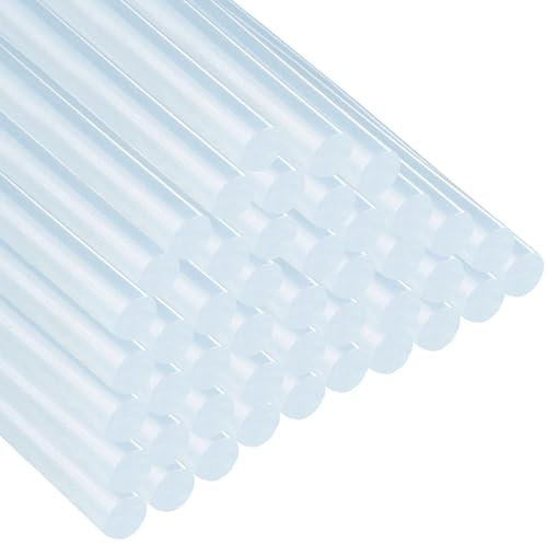 Diompirux 45 pezzi Ø 11 x 200 mm Colla a Caldo Bastoncini, Stick Colla a Caldo Trasparente per Pistola Colla a Caldo, Trasparente, Ad Asciugatura Rapida, per fai da te, tempo libero, artigianato