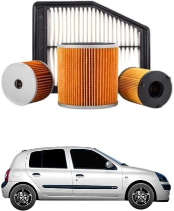 Kit 4 Filtri Tagliando compatibile con RENAULT Clio II 3.0 V6 Sport 166 kw Benzina 2000-2002