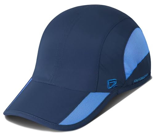 2 Stücke Golfmütze Leichter Sport Laufhut Mehrfarbig Atmungsaktiv Kühlend Dri Fit Mütze Unstrukturierte Baseballkappe Trucker Vatermützen für Sommer Gym Tennis Camping Hut für Herren Marineblau