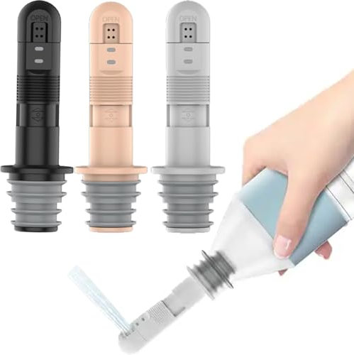 Lot de 3 Bidets Portables, Douchette Portable pour Bouteilles avec un Diamètre de Bouche de 28 mm/30 mm pour Les Toilettes en Plein air, le Camping