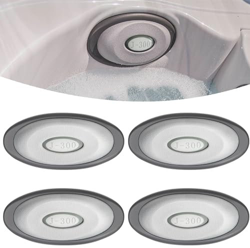 Confezione da 4 cuscini ovali e supporto posteriore per vasca idromassaggio Jacuzzi serie J-300 e spa, 2455-263 cuscini di ricambio per poggiatesta vasca idromassaggio 2455-263, supporto migliorato