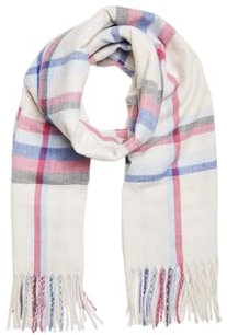 VERO MODA VMELLEN Woven Scarf GA NOOS Schal, Birch/Detail:SURF The W/Magenta/Dutch CA/Asphalt, ONE Size