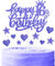 Nachtfall Geburtstag Kuchen Cupcake Toppers, Glitter Kuchen Toppers, Royal Blue Happy 16th Geburtstag Kuchen Toppers, Kuchen Cupcake Topper für Mädchen Jungen 16th Geburtstag Kuchen Dekorationen