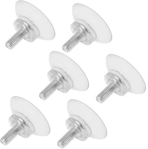 ULTECHNOVO 6pezzi Ventose Trasparenti Con Viti Per Installazione Facile Bagno Auto e Altro Capacità Di Carico Elevata Resistente e Versatile