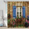 FAIRYGATE Bathroom Curtains Beach Door View Shower Curtain Wet Room Waterproof Anti Mould Proof Resistant Fabric Extra Long Outdoor Garden Scene with Hooks B8525