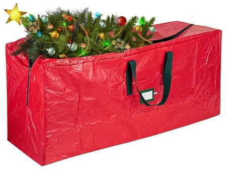 Caja de almacenamiento para árbol de Navidad, bolsa de almacenamiento para árbol de Navidad, caja de almacenamiento para árbol de Navidad, con asa resistente, resistente a la humedad, a prueba de