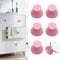 Elistonie 6 Pack Morandi color Aluminum Self-Stick Knobs Pink Self-Adhesive Drawer Knobs No Drilling Cabinet Handle with Adhesive Stick On Handle for Cupboard Cabinet Dresser Window