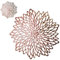 Snowkingdom Pack of 18 Rose Gold Placemats Bulk Metallic Pressed Vinyl For Dinning Table Mats Round Floral Charger Decoration For Weddings Christmas Holiday