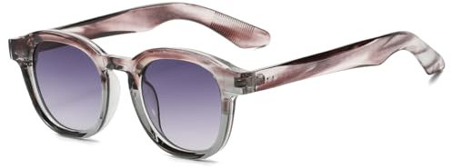 Long Keeper Retro Runde Sonnenbrille - Vintage Kleine Sonnenbrille Rund Herren Damen Klassische Unisex Retro Runde Brille Johnny Depp Brille mit UV400 Schutz