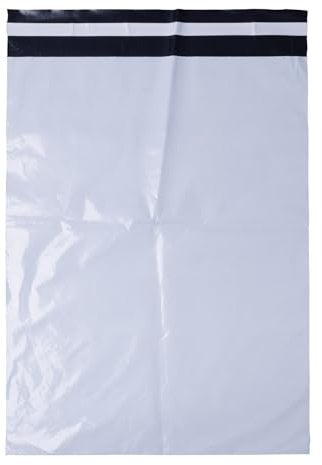 OFFICE PRODUCTS Versandtaschen Plastik Warensendung / 100 Stück/aus LDPE-Folie/Versandtaschen Blickdich / 31 x 42 x 4 cm/Farbe: Weiße