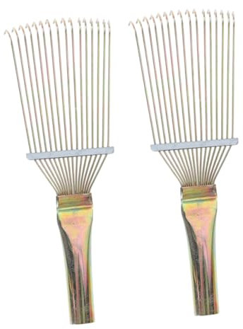 CIYODO 2St Rechen aus Pferdewolle Reinigungsbürste für Vieh Rinderhaarbürste Haarentfernungsrechen pferdebürste pferdedusche viehbürste Haustier Schafpflegerechen Pferdepflegebürste Stahl