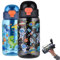 MHwan Gourde Enfant 600ml Monde Spatial Anti-Fuite - Sans BPA, Robuste et Durable, Portable pour École et Voyage