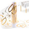 Tischläufer 60 Geburtstag, 28cm x 10m Tischläufer Geburtstag Polyester, Glänzend Gold Tischläufer Geburtstag Rolle Zuschneidbar, Party Deko 60 Geburtstag Tischband für 60 Jährige Mann und Frau