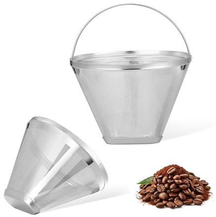 Edelstahl Kaffeefilter, Kaffeefilter Wiederverwendbar Kaffeefilter Dauerfilter Kaffee Größe 4 Filterkaffee Aufsatz Kaffee Handfilter Dauerkaffeefilter Mit Griff Zum Filtern Von Kaffee Papierlose