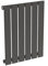 Radiateur anthracite mural eau chaude horizontal en acier | 60 x 45 cm 361 Watt chauffage central | 4 raccordements standards 15x21 (1/2) série NYTIA by NOYON & THIEBAULT