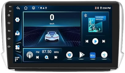Android 13 Car Stereo para Peugeot 2008 208 Series 2012 2013 2014-2018 9 Pulgadas Autoradio con WiFi 4G Pantalla táctil de Navegación GPS AHD RDS FM Am BT DSP SWC DVR USB Mirror Link(4+64G)