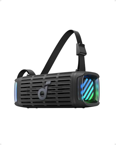 soundcore Boom 3i by Anker – Robuster Outdoor Lautsprecher, Bluetooth Lautsprecher, wasserdicht IP68, 50W BassUp™ 2.0 Sound, BT 5.3, 16h, Lichtshow + TWS-Stereo, Kayak, Angeln, Campen (Nachtschwarz)