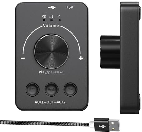 NevPuose Hi-Fi USB Multimedia Sound Knob-Lautstärkeregebiet, Plug-and-Play | Steuerelement | Audio Enhancer für Computer, Workstation -Setup, Musikproduktionsschreibtisch, Home Entertainment Sound Stati