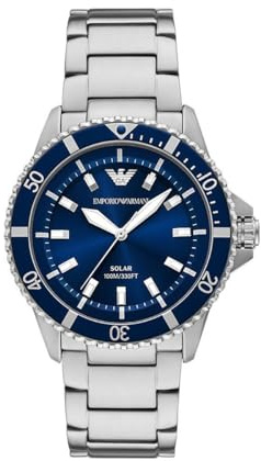 Emporio Armani Men's 42MM Silver-Tone Stainless Steel Watch, AR11697