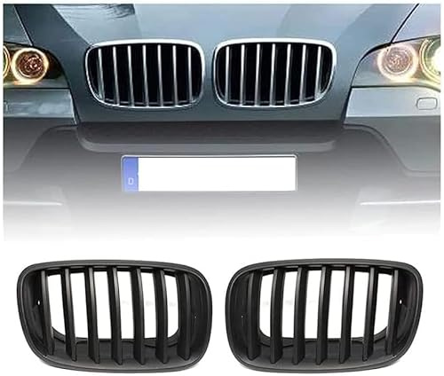 Auto Frontstoßstangengrill Vorne für BMW X5 X5M X6 X6M E70 E71 2007-2013 Kühlergrille vorne Oben Wabengrill Front Grill Stoßstange