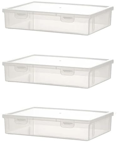 Malloy 3PCS A4 Size Organiser Book Organiser Office File Box Transparent File Organiser Children'S Puzzle Organisers, S