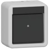 Gira 310230 Ausschalter 2-polig Wippschalter 10AX 250V WG Aufputz IP44 Grau