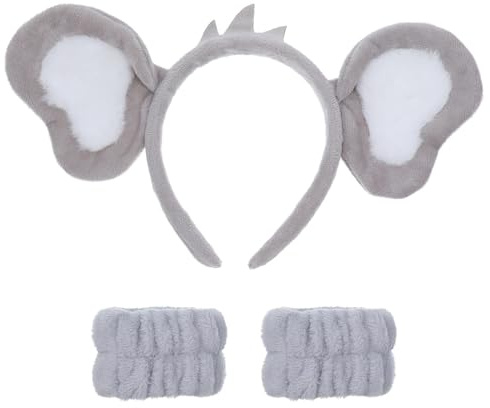 Supvox Plüsch Koala Ohren Haarreif für Damen mit Waldtiermotiv Koala Stirnband für Halloween Cosplay und Dschungelpartys