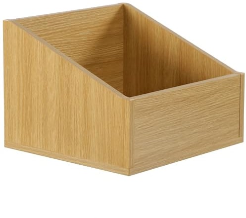 Charles Jacobs Modern Vinyl Record LP Storage Box - Oak Effect