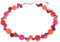 Adi-Modeschmuck Materialmix Kette Amelie (pink/orange)