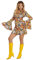 W WIDMANN MILANO Party Fashion - Kostüm 70er Jahre Kleid, Hippie, Reggae, Flower Power, Disco Fever, Faschingskostüme